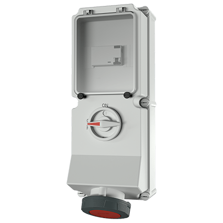 Mennekes 7251 Switchable IP67 Industrial Interlock 5P, Earthing Position 6h, 63A, 400 V