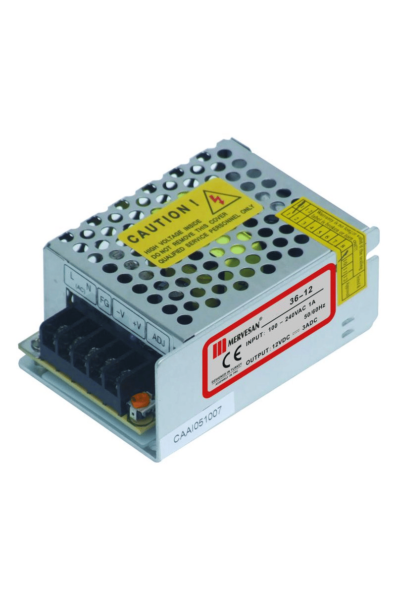 Mrw Power MRW-360-12 12 Volt 30 Amper Geniş Metal Kasa Adaptör