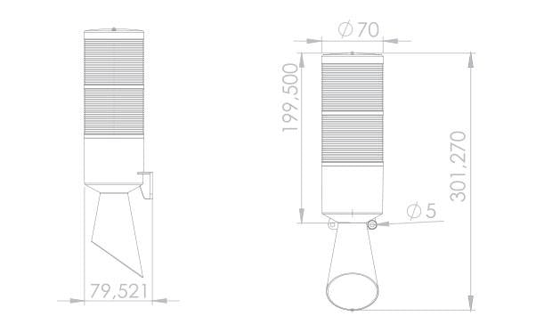 Mucco SNT-B7013-F2 İki Katlı Borulu Korna 12-24V AC/DC
