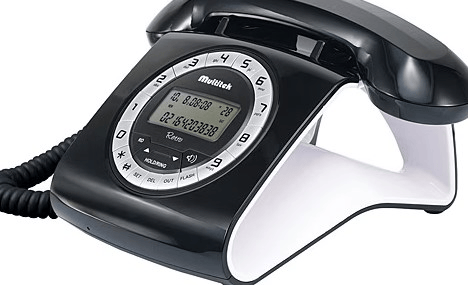 Multitek Retro Cid 12 Haneli Lcd Ekran Siyah-Kırmızı Masaüstü Telefon - 28882