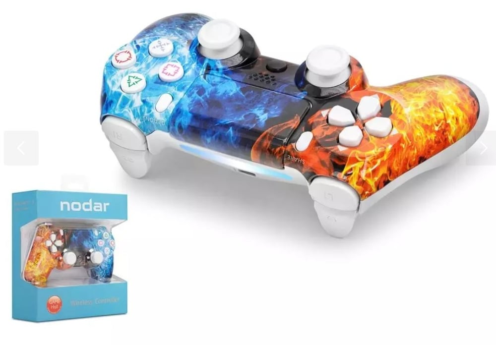 Nodar ND400AM PS4 Gamepad Alev Buz Kırmızı mavi