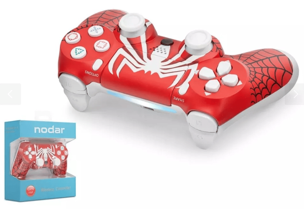 Nodar ND400Z PS4 Gamepad Örümcek Ağ Kırmızı Beyaz