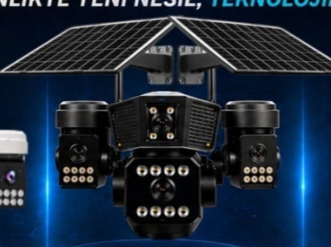 O-KAM OK-333 Premium 4 Kameralı 12mp 4G Sim Kartlı Solar Çift Güneş Panelli Güvenlik Kamerası