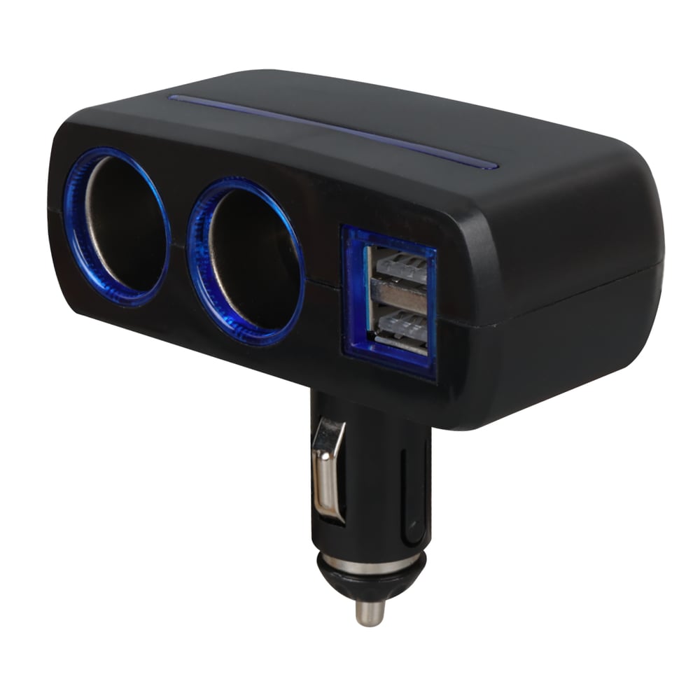 Olesson 1637 12-24V Çift USB Girişli 120W 2'li Araç Çakmak Çoklayıcı