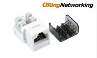 Oring Networking KJC6AUR Cat6A 10G Keystone Jack - Right Angle