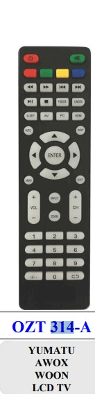 Ozt 314-A Yumatu Awox Woon Lcd/Led Tv Kumandası