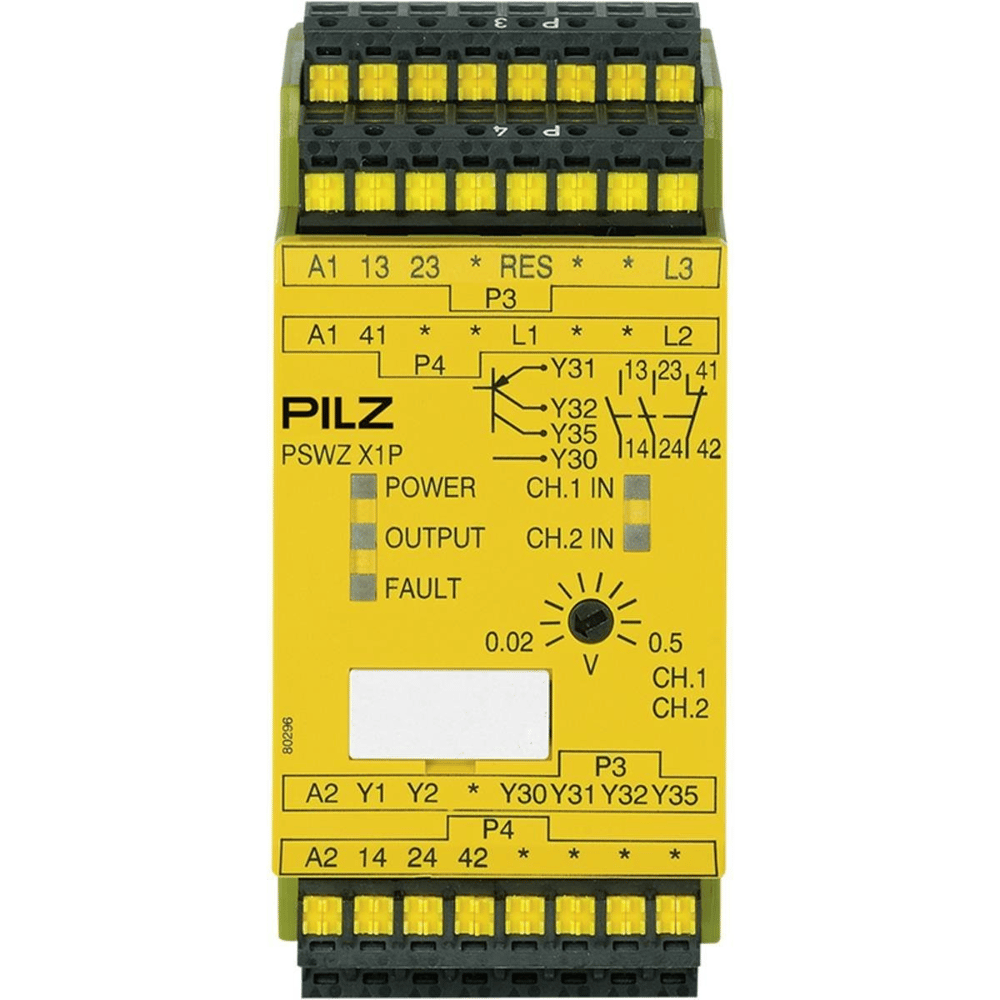 PILZ 787951 PSWZ X1P C 0,0075–0,5V / 24–240VACDC – Duruş İzleme Emniyet Rölesi