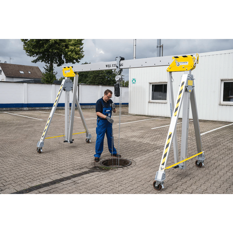 PLANETA 77000095 RLPK‑S‑6 alüminyum köprülü vinç, 750 kg taşıma kapasitesi