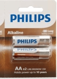 Philips AA 1.5V Alkalin Kalem Pil - 2 Li Paket Halinde