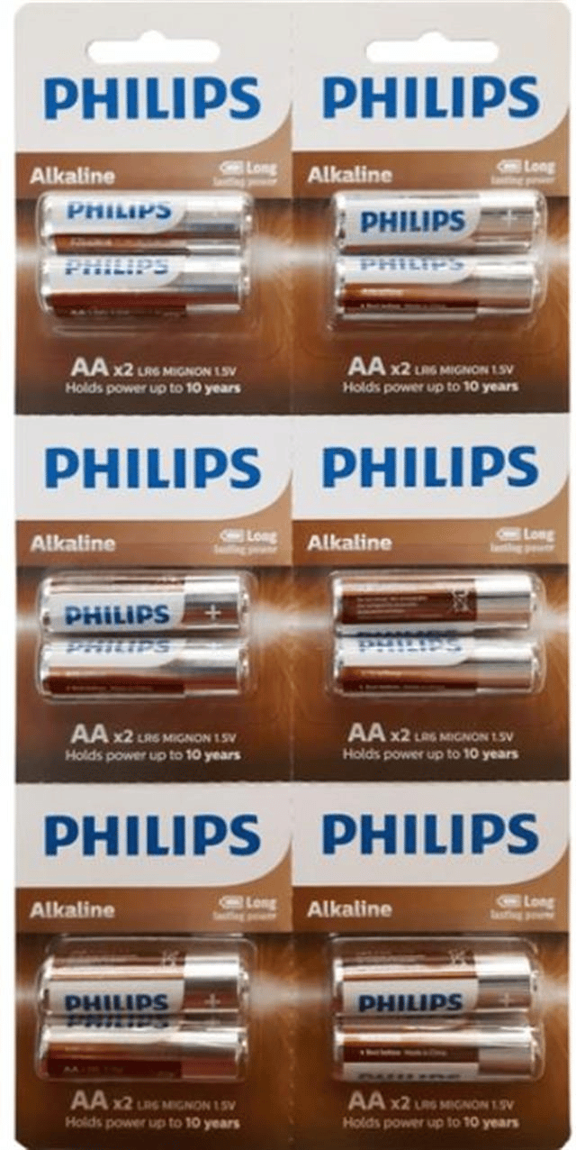 Philips AA Alkalin Kalem Pil 12'li Kartela