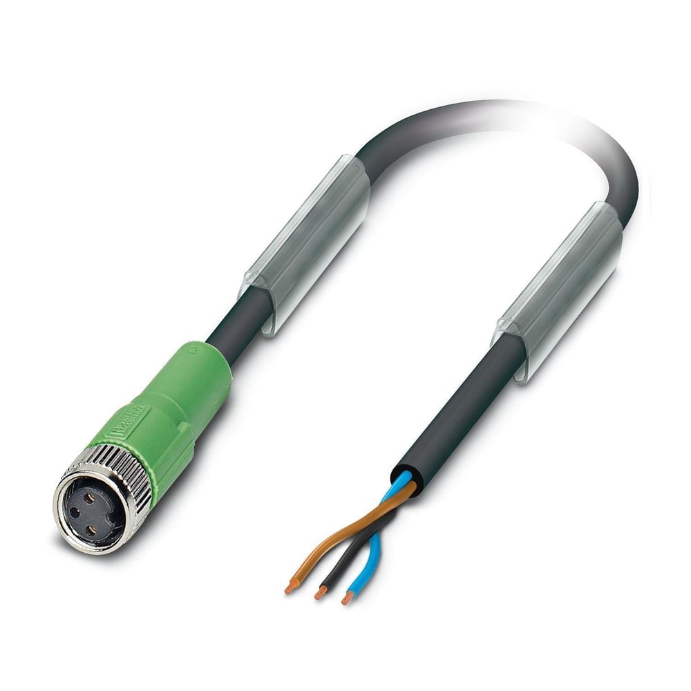 Phoenix Contact 1415871 SAC-3P-3,0-PVC/M8FS | Sensör/Aktüatör Kablosu | 3 Kutup, 3 m, PVC Siyah