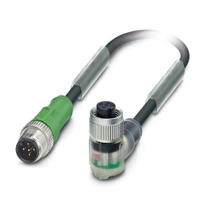 Phoenix Contact 1697166 SAC-5P-M12MS-M12FR-3L -PVC/1.0m  Sensör/aktüatör kablosu