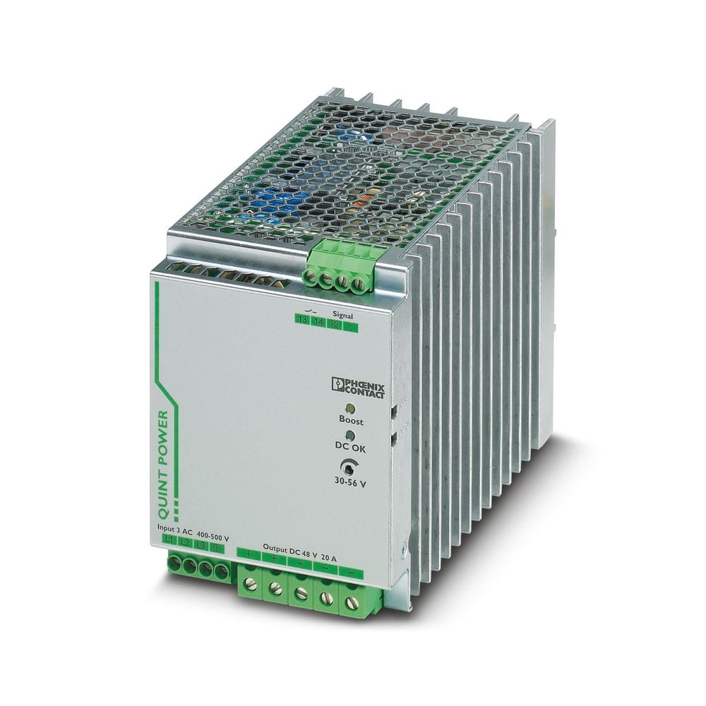 Phoenix Contact 2320924 QUINT-PS/3AC/24DC/20/CO | 24V 20A 3 Faz Endüstriyel Güç Kaynağı | SFB Teknolojisi | Koruyucu Kaplamalı | 2320924