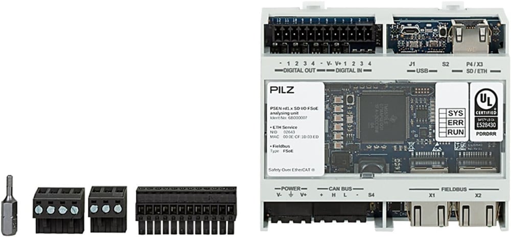 Pilz 6B000007 PSEN rd1.x SD I/O FSoE Radar Sensörü Analiz Ünitesi