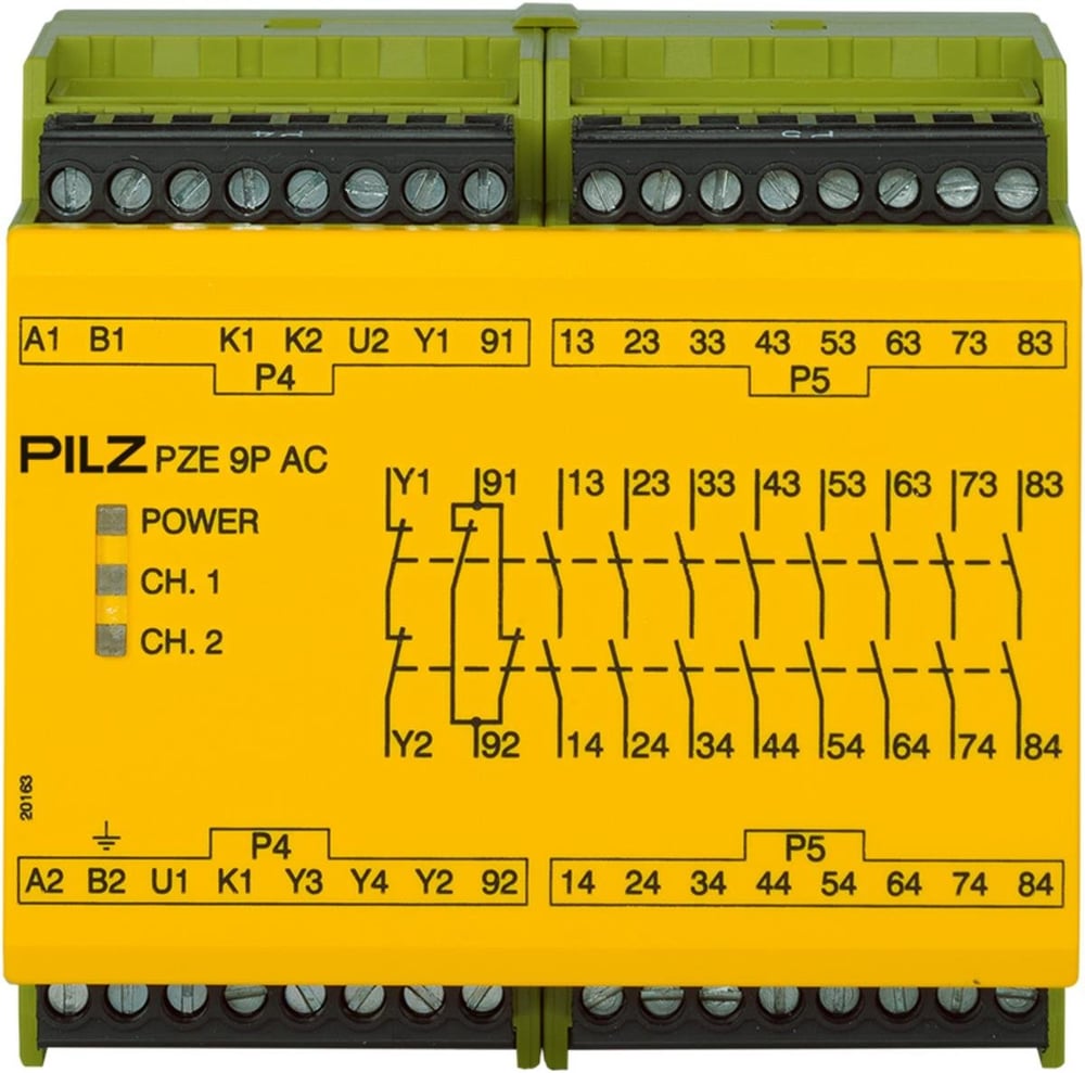 Pilz 777148 PZE 9P 24VAC/DC Kontak Genişletme Bloğu – Emniyet Rölesi Modülü, 8 N/O + 1 N/C