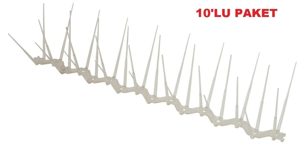 Plastik Kuş Konmaz Dikeni - Kuş Kondurmaz Tel Diken 10lu Paket