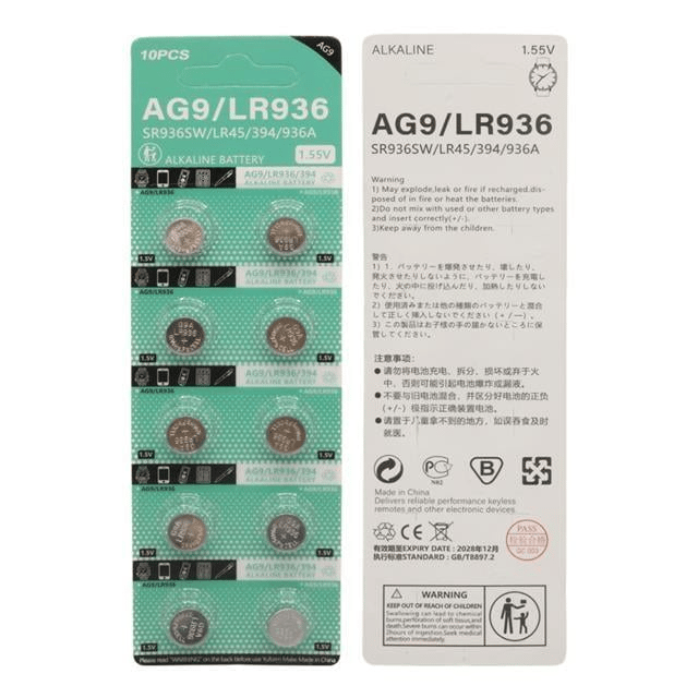 PowerMaster AG9 LR936 1.5V Alkalin Düğme Pil (10lu Paket)