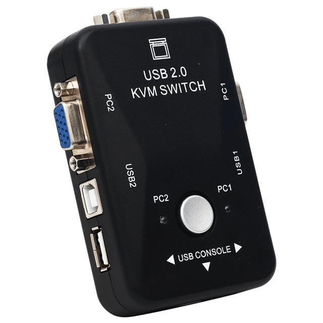 PowerMaster PM-12690 2 Kanal VGA KVM Switch (2 Bilgisayarı Tek Elden Yönetin)