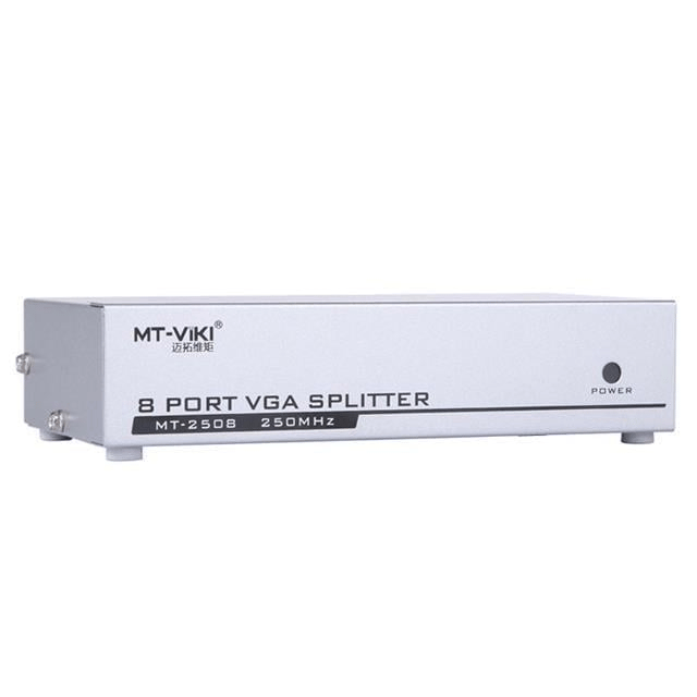 PowerMaster PM-2553 8 Port VGA Dağıtıcı Çoğaltıcı Splitter 9 Volt Adaptörlü 1920X1440 250Mhz
