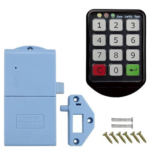 PowerMaster PM-26724 Tuş Şifreli Siyah Çekmece Dolap Kilidi (2li Paket)
