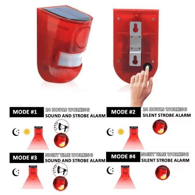 PowerMaster PM-26943 Sesli Hayvan Kovucu Alarm Cihazı Solar Panelli