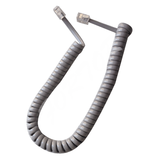 Powermaster 14165 Telefon Spiral Kablo Gri
