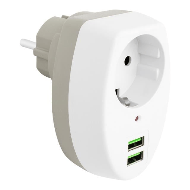 Powermaster 2 Usb Girişli Tekli Termal Priz (10A-2500W) PM-4911