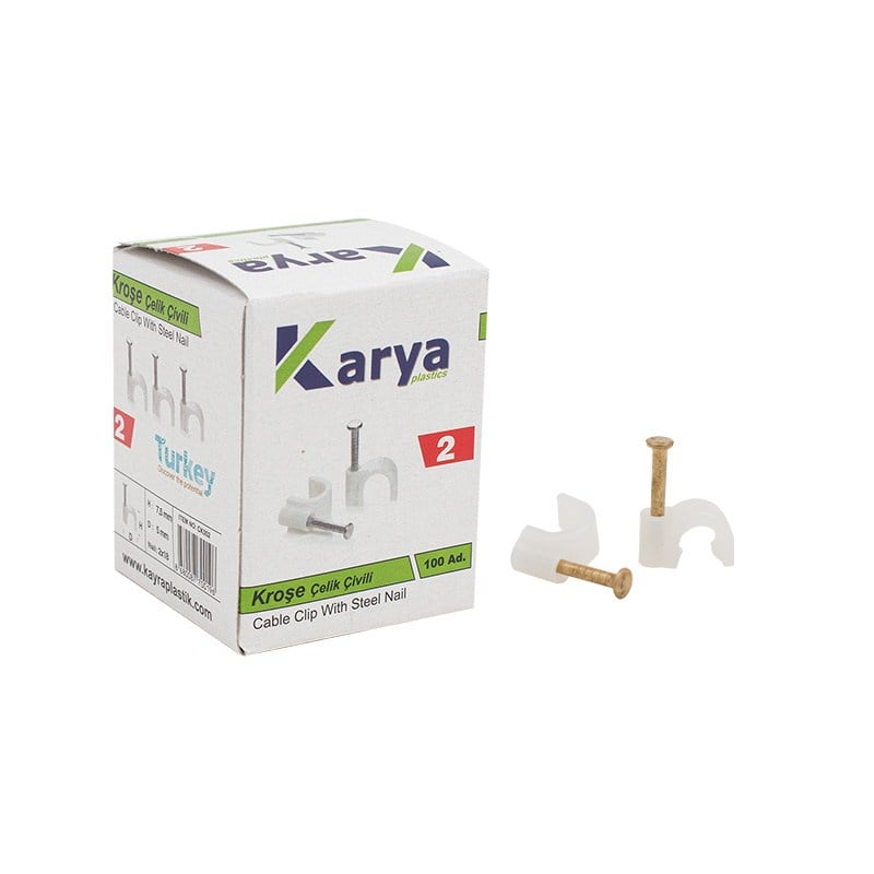 Powermaster 2292 No:2 Çelik Çivili Kroşe Poşetli - 100 Lü Paket Halinde