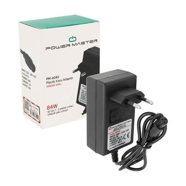 Powermaster 42 Volt - 1 Amper 3 Pinli Ginger Priz Tip Şarj Cihazı PM-6043
