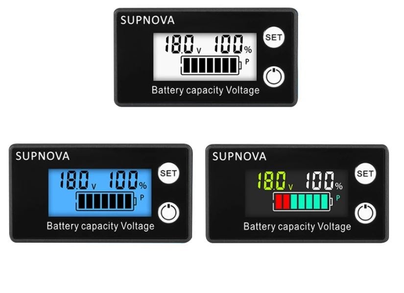 Powermaster 5304 Pil Kapasite Göstergesi Kurşun Asit Lityum Voltmetre Gerilim Ölçer (12V-24V-48V-72V)