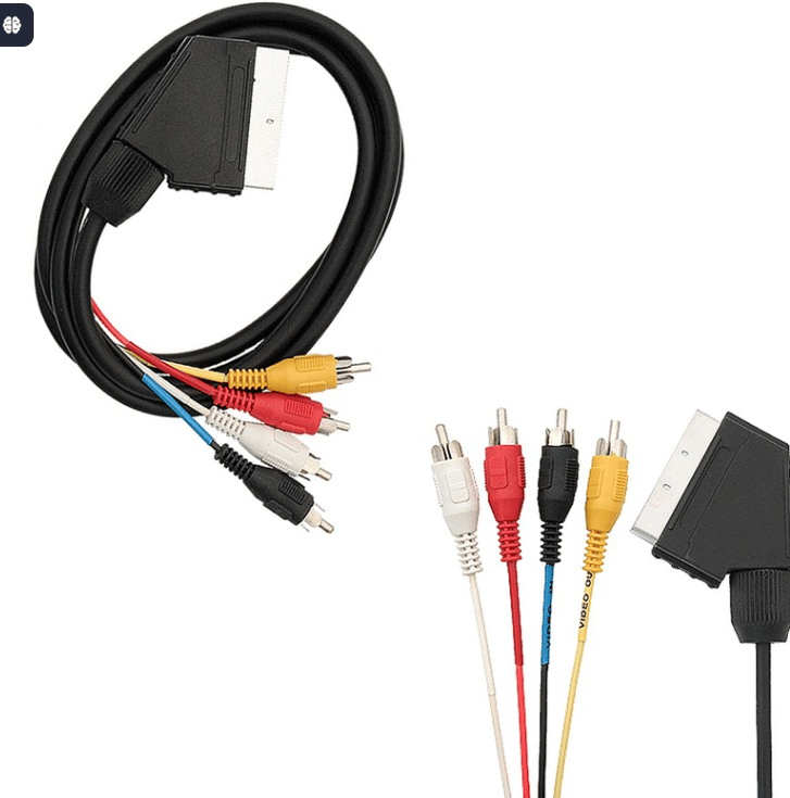 Powermaster 689 Scart 4RCA 1.2 Metre 8mm Gold Kablo