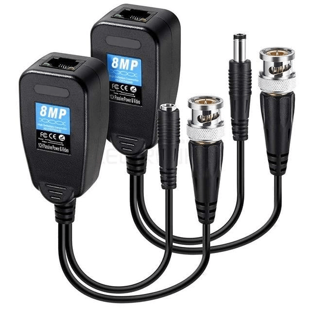 Powermaster Bnc To Rj45 Video Balun + Power Konnektör PM-3898