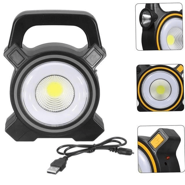 Powermaster JY-819A COB ve Angel LEDli 3 Modlu Solar + Usb Şarjlı Çalışma Lambası