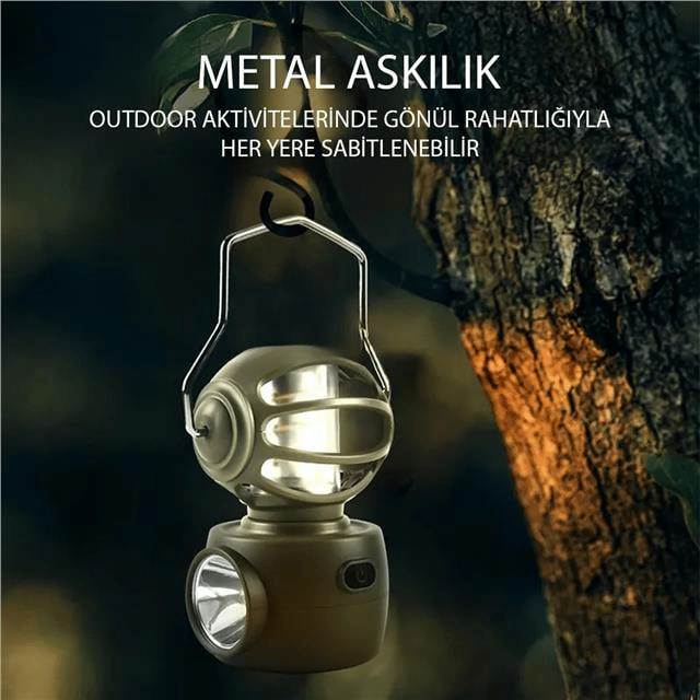 Powermaster LF-3328A 4 Çalışma Modlu Type-C Şarjlı 30 Watt Power Filament Led Kamp Lambası