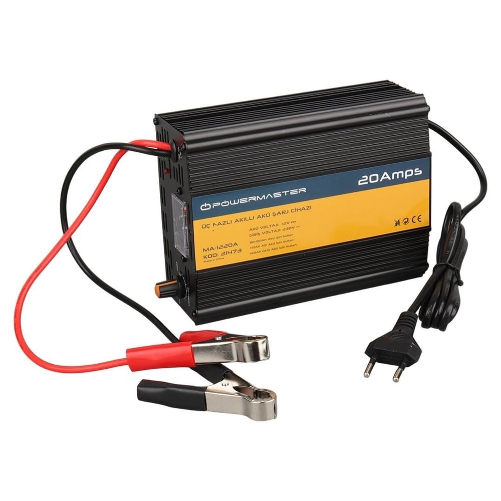 Powermaster MA-1220A 12 Volt 20 Amper Akıllı Akü Şarj Cihazı