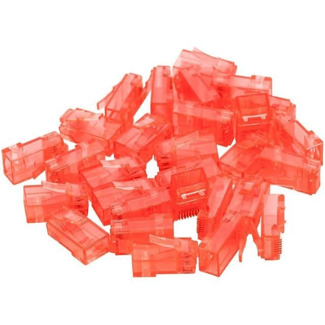 Powermaster PM-22701 RJ45 RJ45 CAT6 8P/8C Kırmızı Soket (100lü Paket)