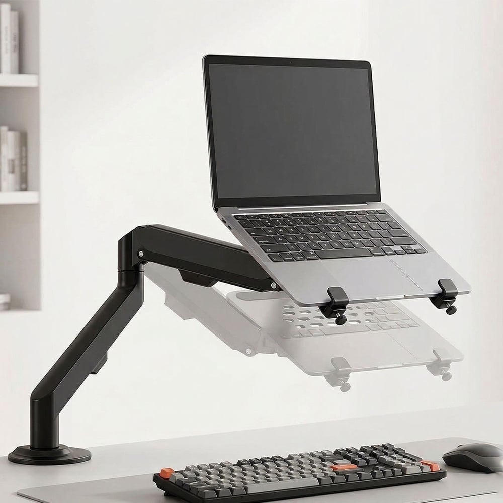 Powermaster PM-27096 Profesyonel Amortisörlü 2 si 1 Arada Laptop ve Monitör Standı
