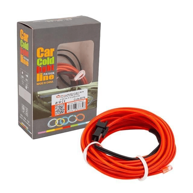 Powermaster PM-6076 5 Metre 5 Volt USB Adaptörlü Neon Kırmızı İp Aydınlatma