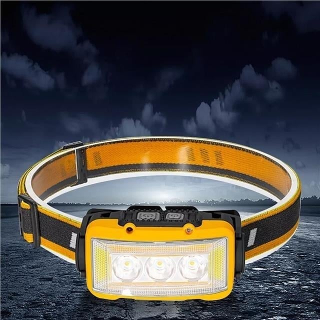 Powermaster S03 Sarı 10 Watt Sensörlü 11 Işık Modlu 24 Beyaz Smd + 6 Kırmızı Smd + 1 Power Ledli Kafa Lambası