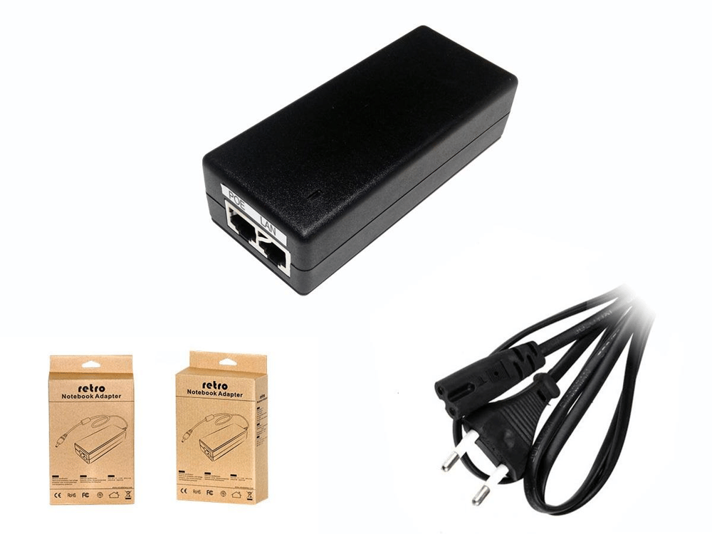 RETRO 24V 2A 48W Gigabit POE Adaptör + Injector