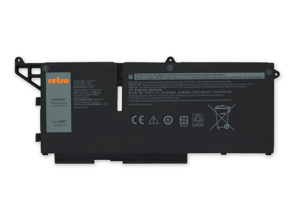 RETRO Dell Latitude 5530, 293F1 Notebook Bataryası - Ver.2 - 3 Cell