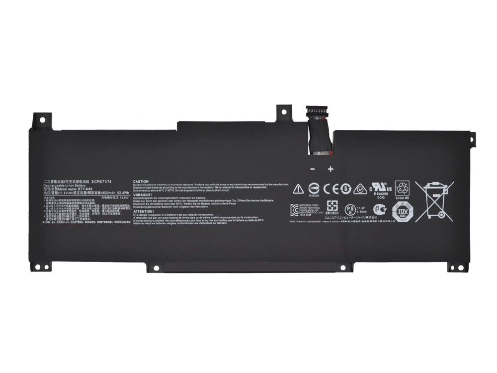 RETRO MSI BTY-M49 Notebook Bataryası - Ver.1 - Siyah Soket