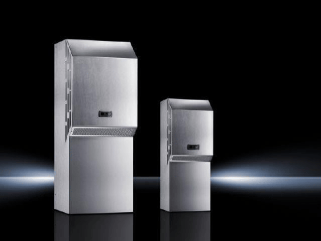 Rittal SK 3304.544 Blue e Yan Panel/Kapı Monteli Klima – NEMA 4X, 1000 W, 400 V, Paslanmaz Çelik