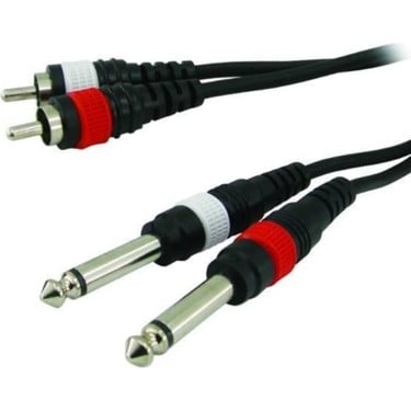 Roxtone RX-K12701 2x6.3mm Gitar Mono to 3.5 Stereo Kablo 1 Metre