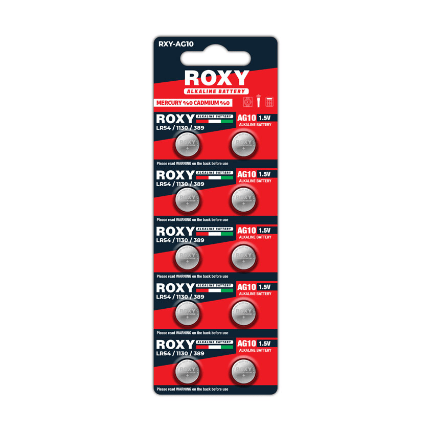 Roxy Ag10 Lr1130/54/389 Alkalin 10 Lu Düğme Pil
