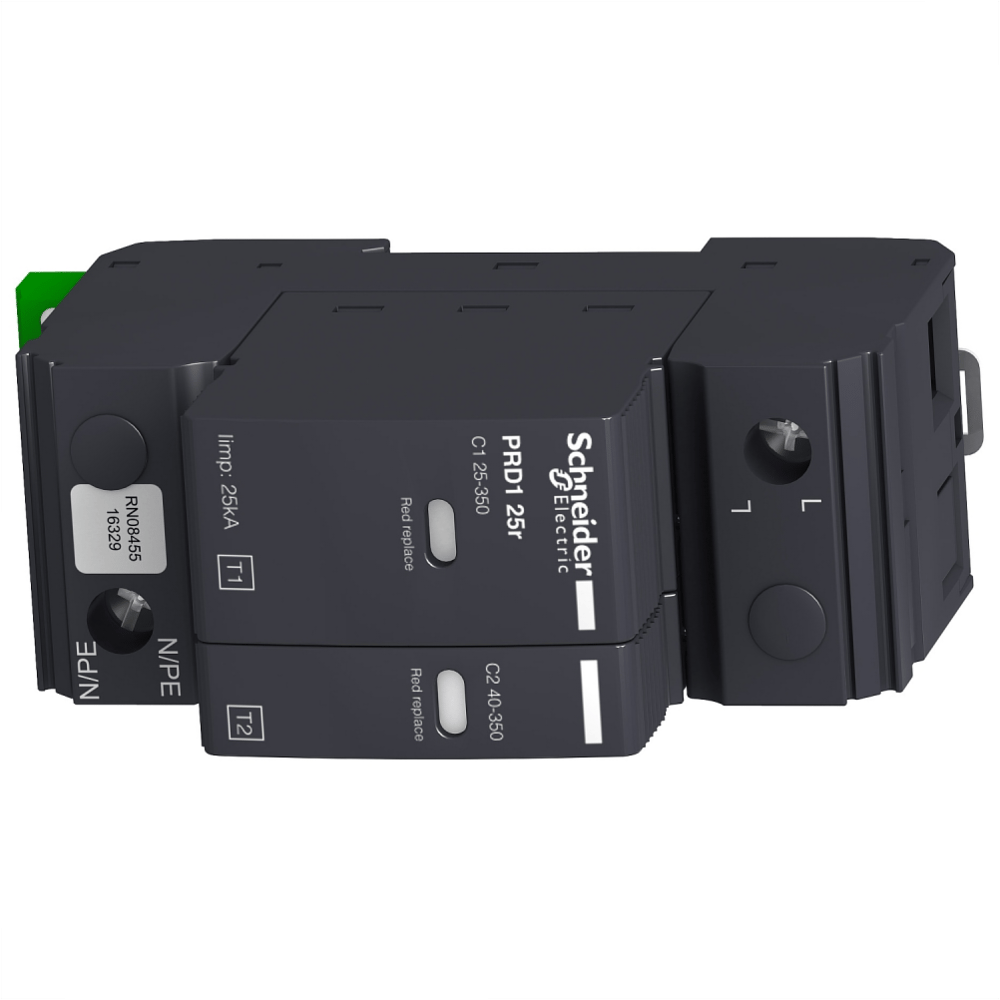 Schneider Electric 16329 Acti9 PRD1 25r Tip 1+Tip 2 Parafudr 1P 25kA