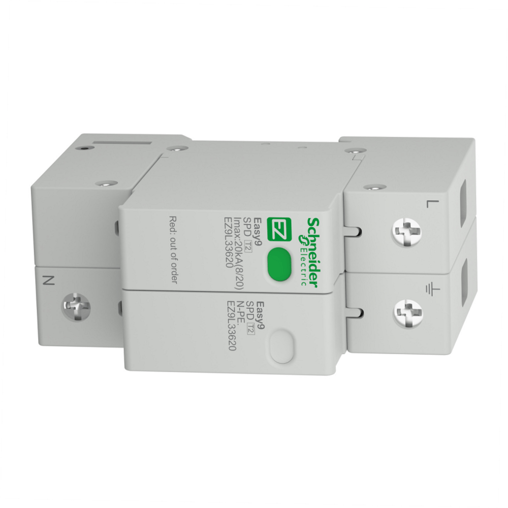 Schneider Electric EZ9L33620 Easy9 Kartuşlu Tip AG Parafudr 1P+N Tip 2 (C Sınıfı) 20 kA