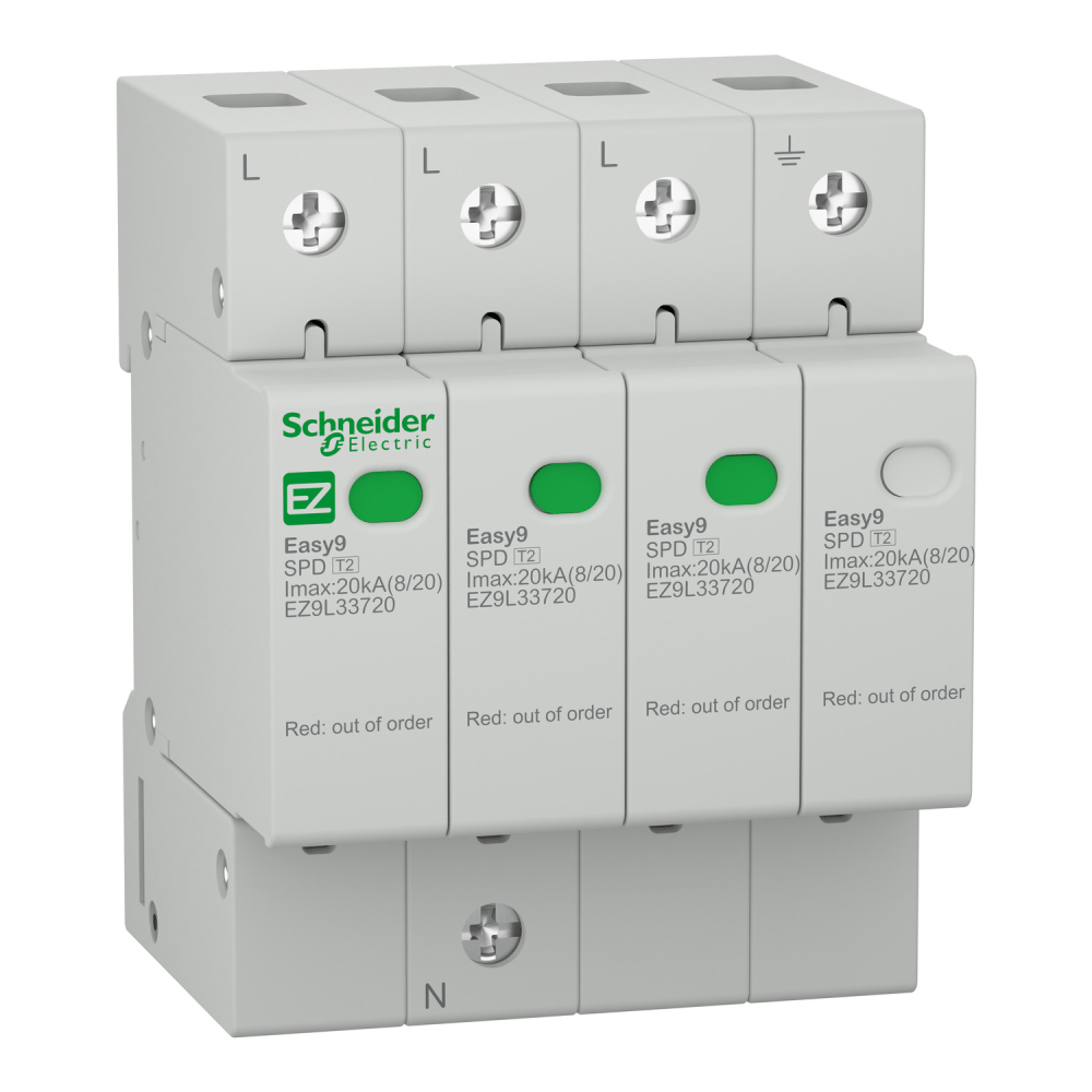 Schneider Electric EZ9L33720 Easy9 Tip 2 Parafudr 3P+N 20kA