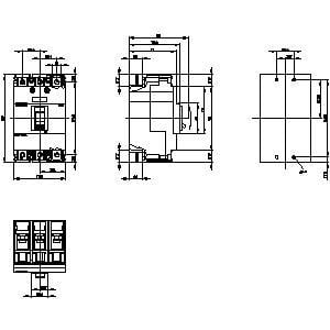 Siemens 3VM1063-3ED32-0AA0 Kompakt Şalter 63A. 25kA TM210 Ayarsız