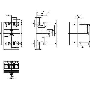 Siemens 3VM1225-3ED32-0AA0 Kompakt Şalter 250A 25kA TM210 Ayarsız